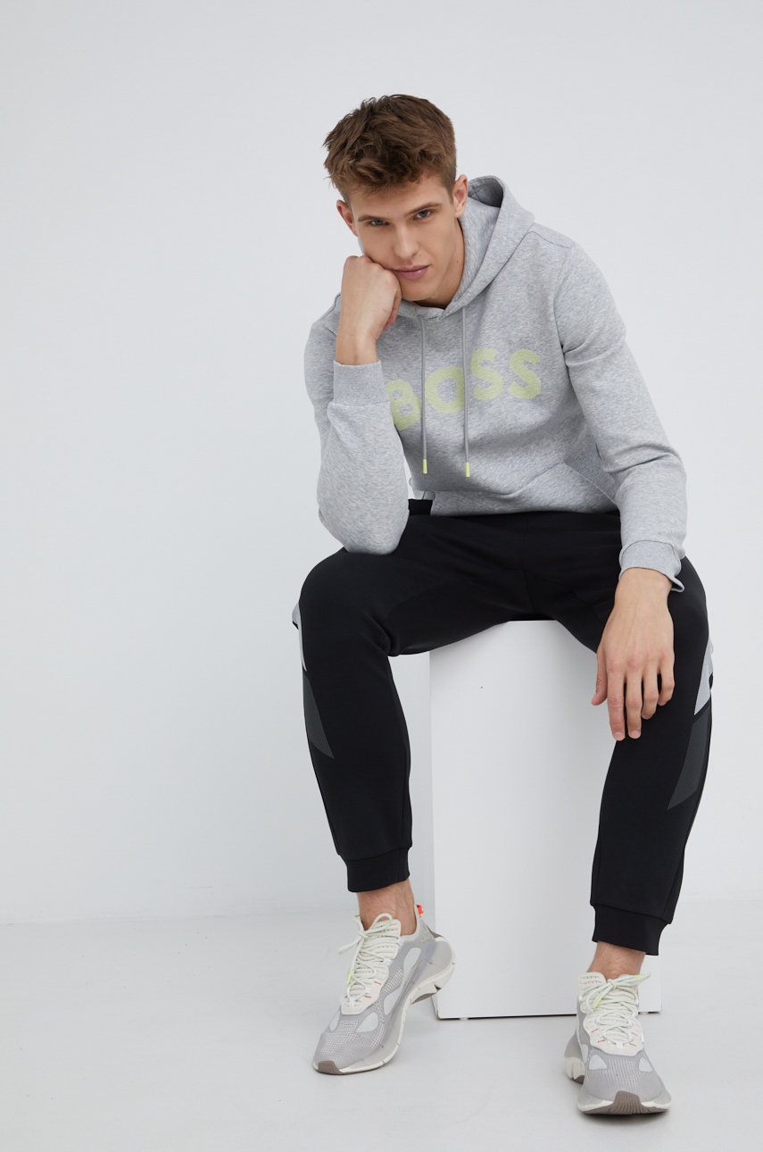 

Спортивные штаны BOSS Boss Athleisure мужские цвет чёрный с принтом