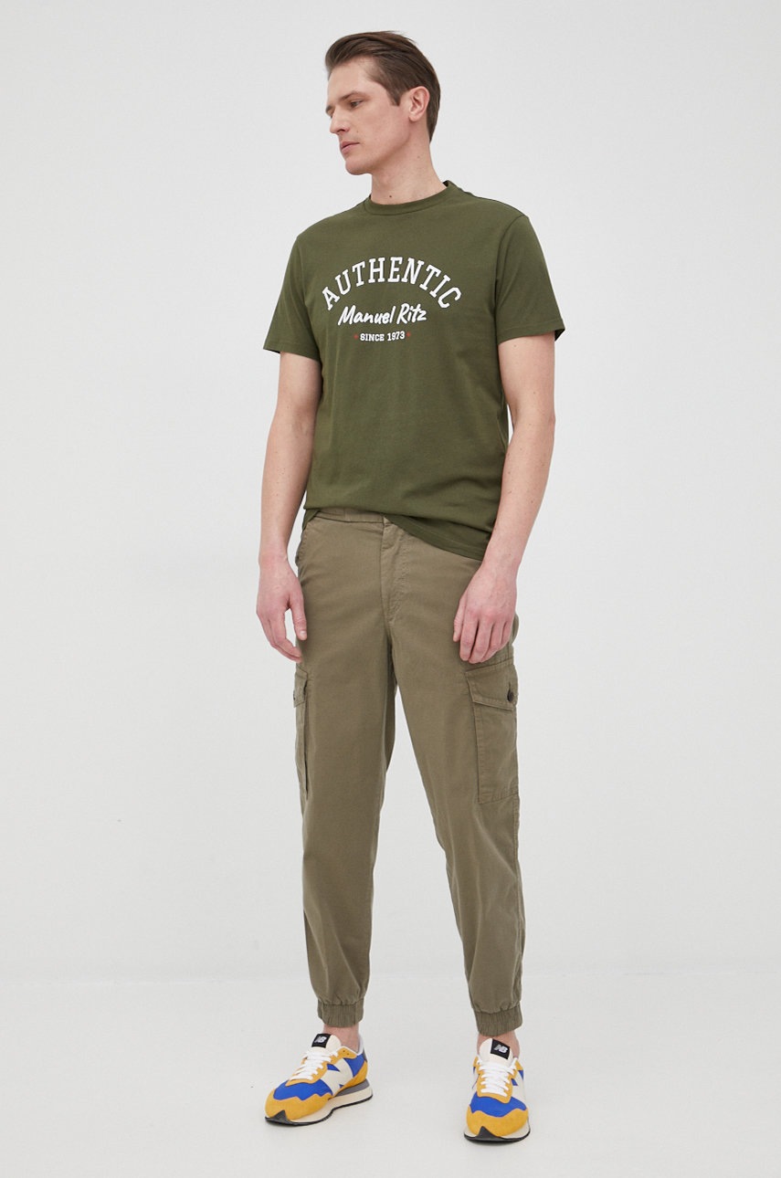 

Брюки BOSS Boss Casual мужские цвет зелёный со шнуровкой