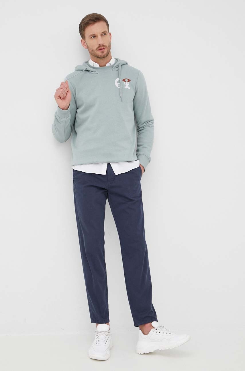 Hugo pantaloni barbati, culoarea albastru marin, drept