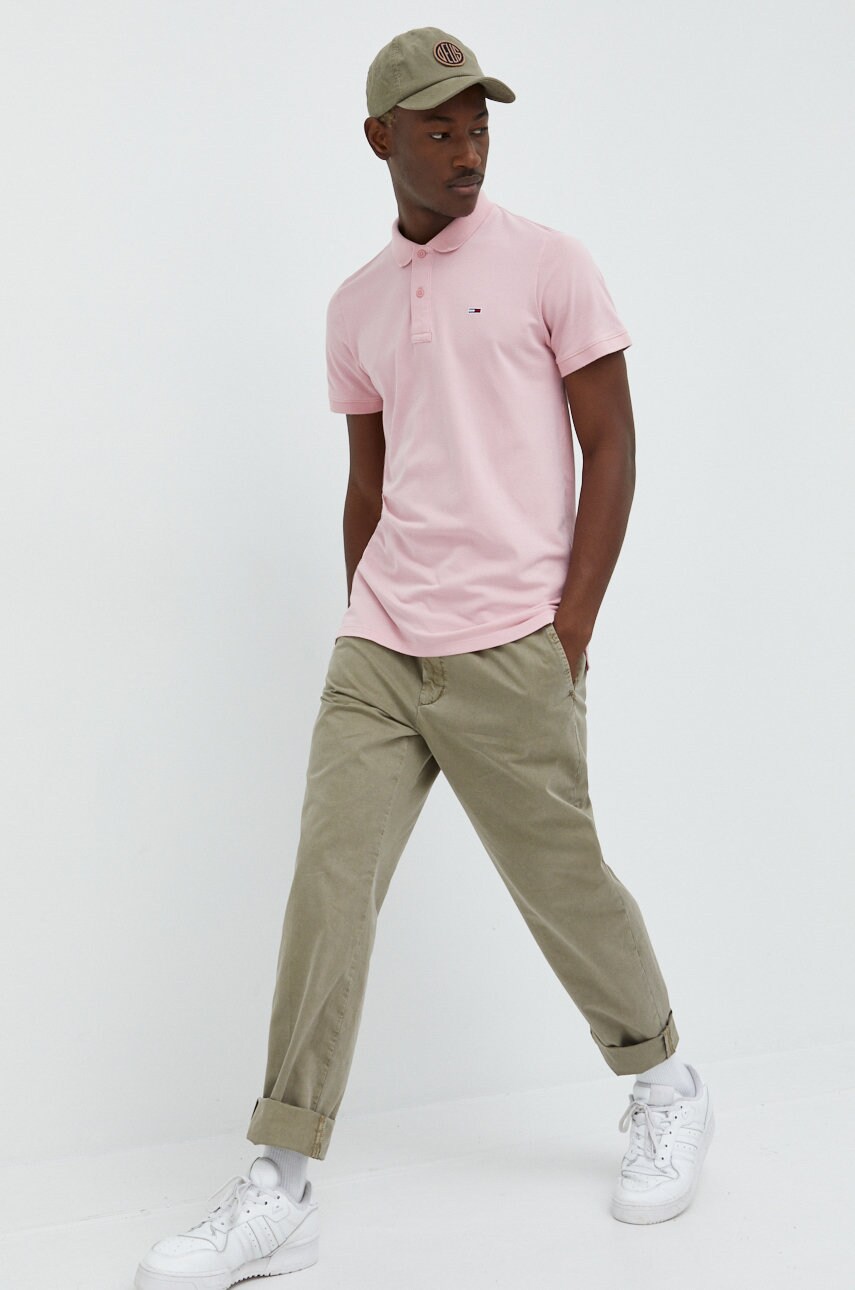 Hugo pantaloni barbati, culoarea gri, drept