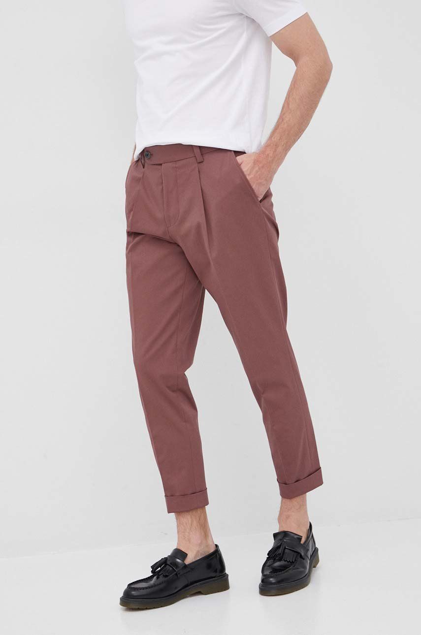 Boss pantaloni barbati, culoarea violet, cu fason chinos 2023 ❤️ Pret Super answear imagine noua 2022