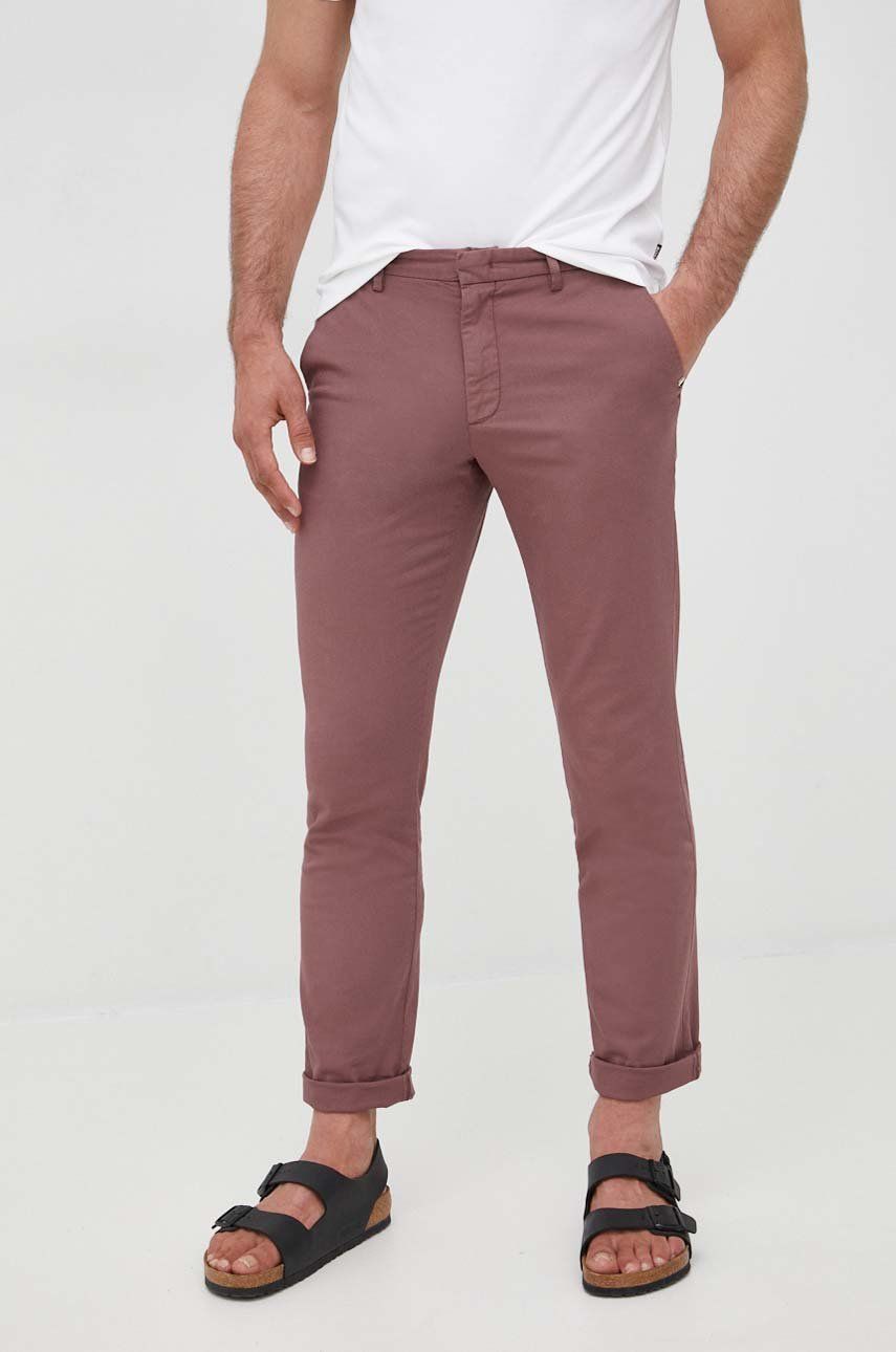 BOSS pantaloni barbati, culoarea roz, mulata answear.ro imagine noua