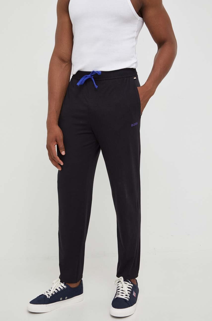 BOSS Pantaloni De Lounge Culoarea Negru, Neted