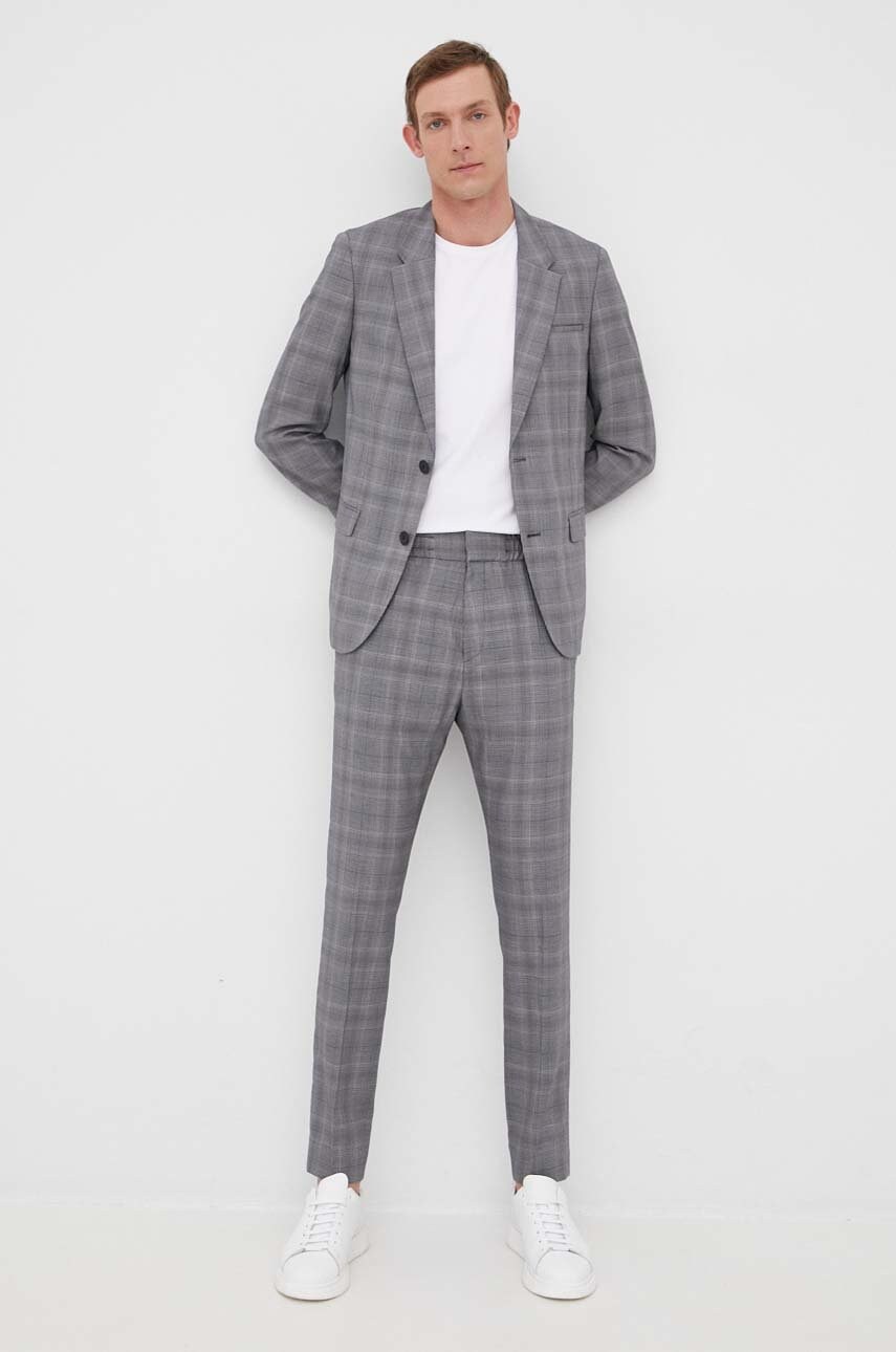 Hugo pantaloni barbati, culoarea negru, mulata