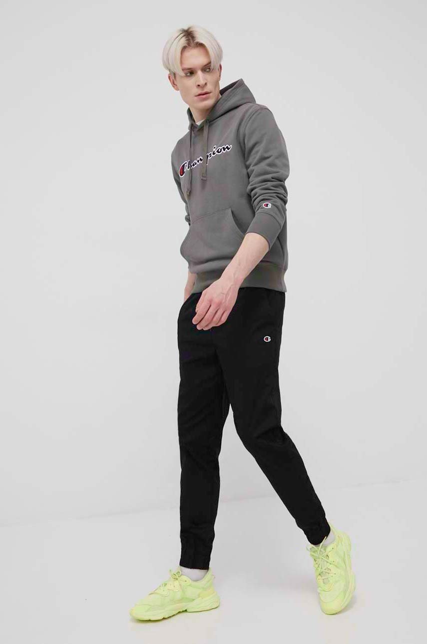 

Штани Champion 214366 чоловічі колір чорний фасон jogger