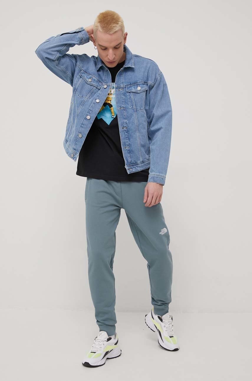 The north face pantaloni de bumbac barbati, neted