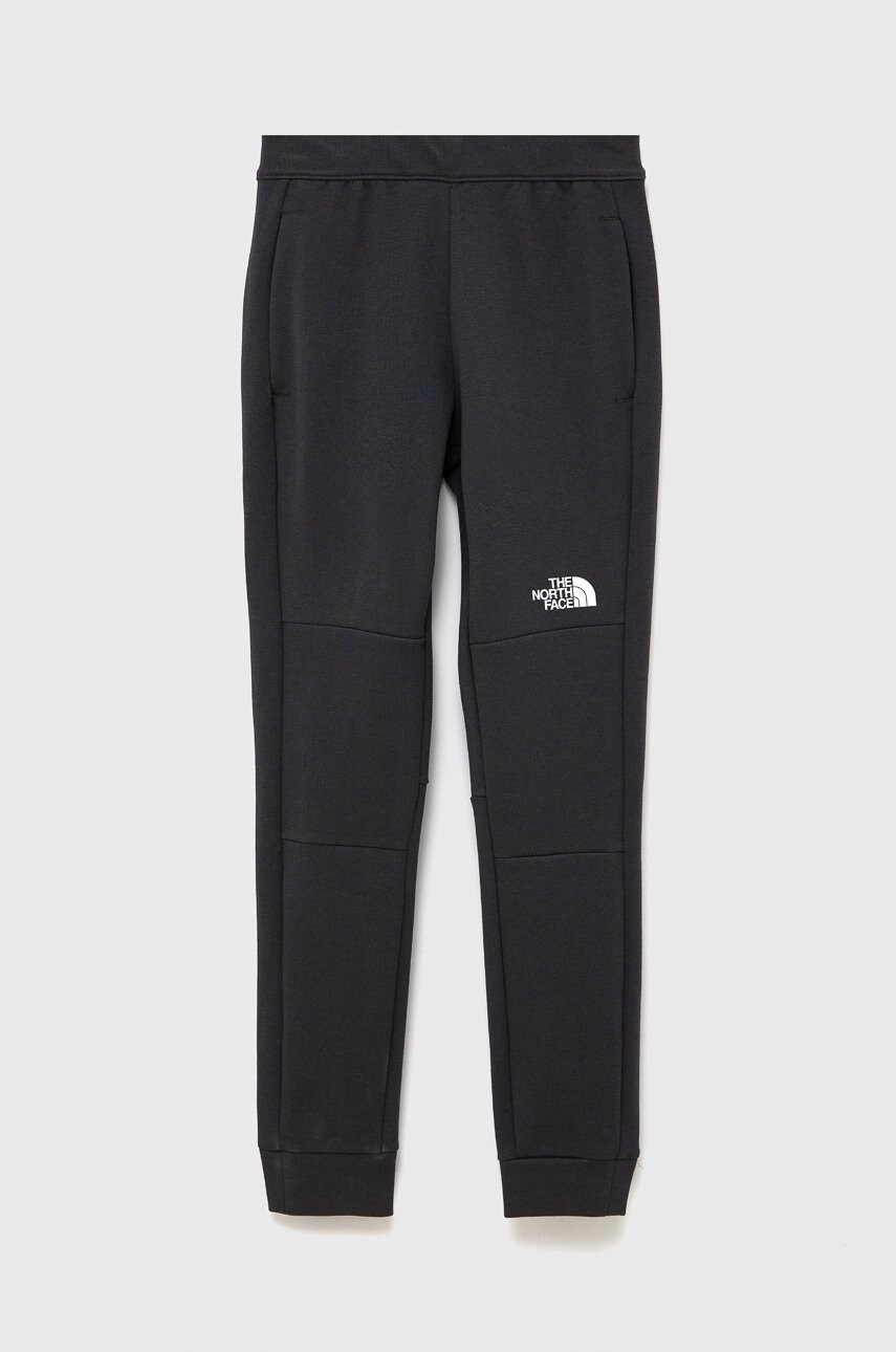 The North Face pantaloni copii culoarea gri, cu imprimeu