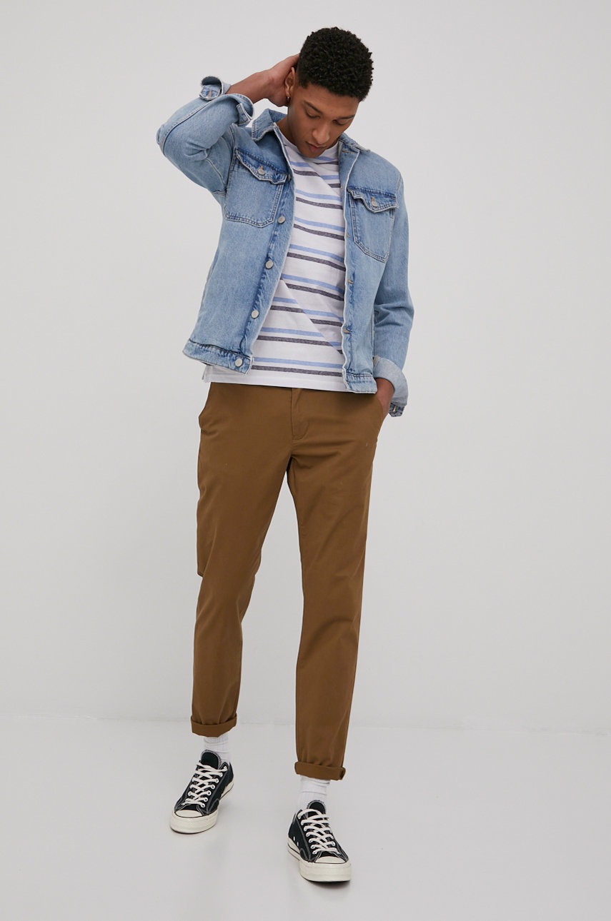 

Штани Only & Sons чоловічі колір коричневий фасон chinos