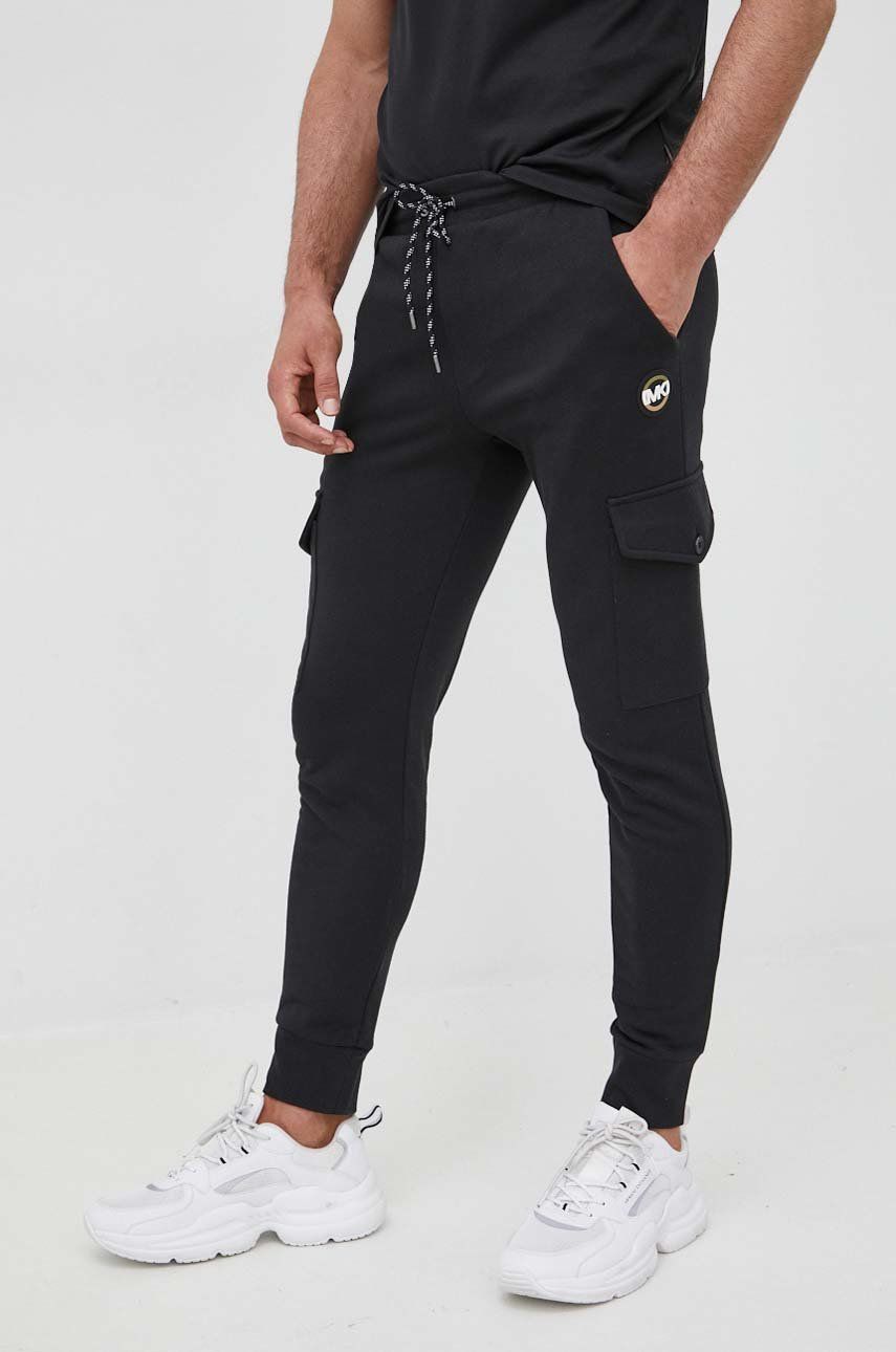 Michael Kors pantaloni barbati, culoarea negru, neted answear.ro
