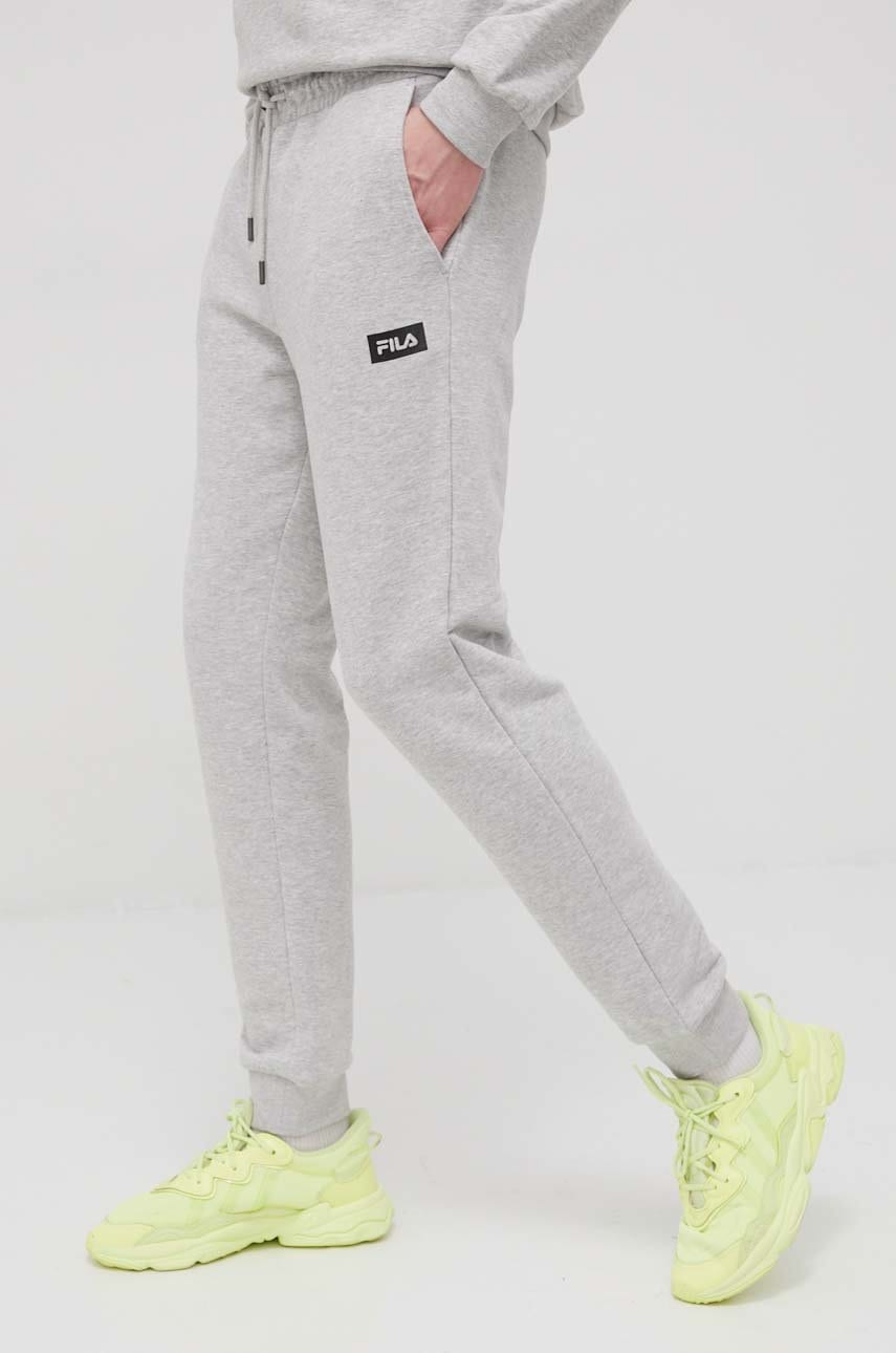 Fila pantaloni barbati, culoarea gri, cu imprimeu