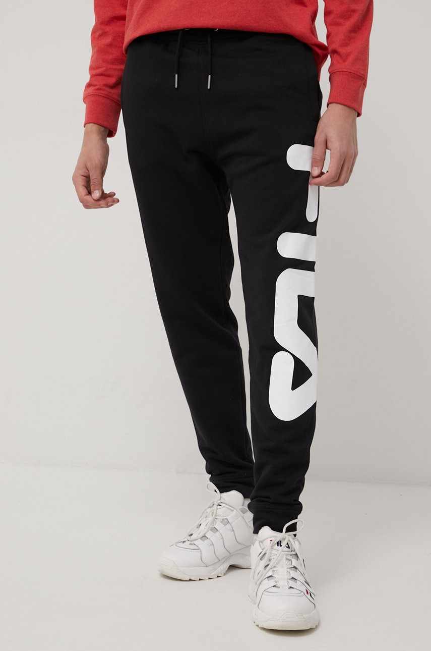 Fila Pantaloni Barbati, Culoarea Negru, Melanj