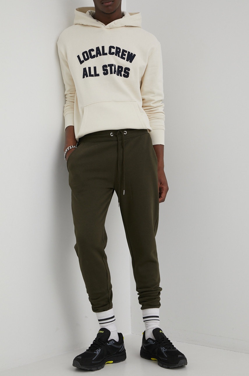 

Спортен панталон Brave Soul мъжко в зелено с изчистен дизайн, Зелен