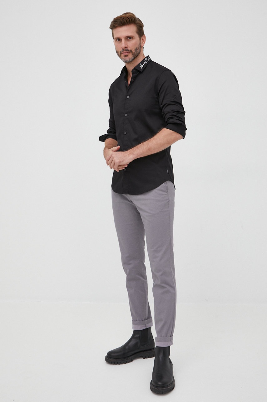 

Штани Armani Exchange чоловічі колір фіолетовий фасон chinos