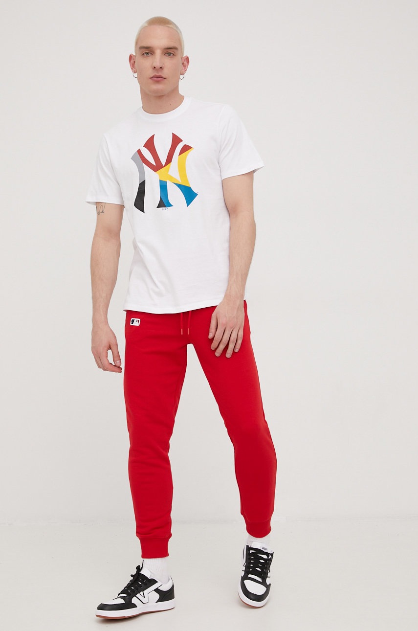 

Спортивні штани 47brand Mlb New York Yankees чоловічі колір червоний з аплікацією
