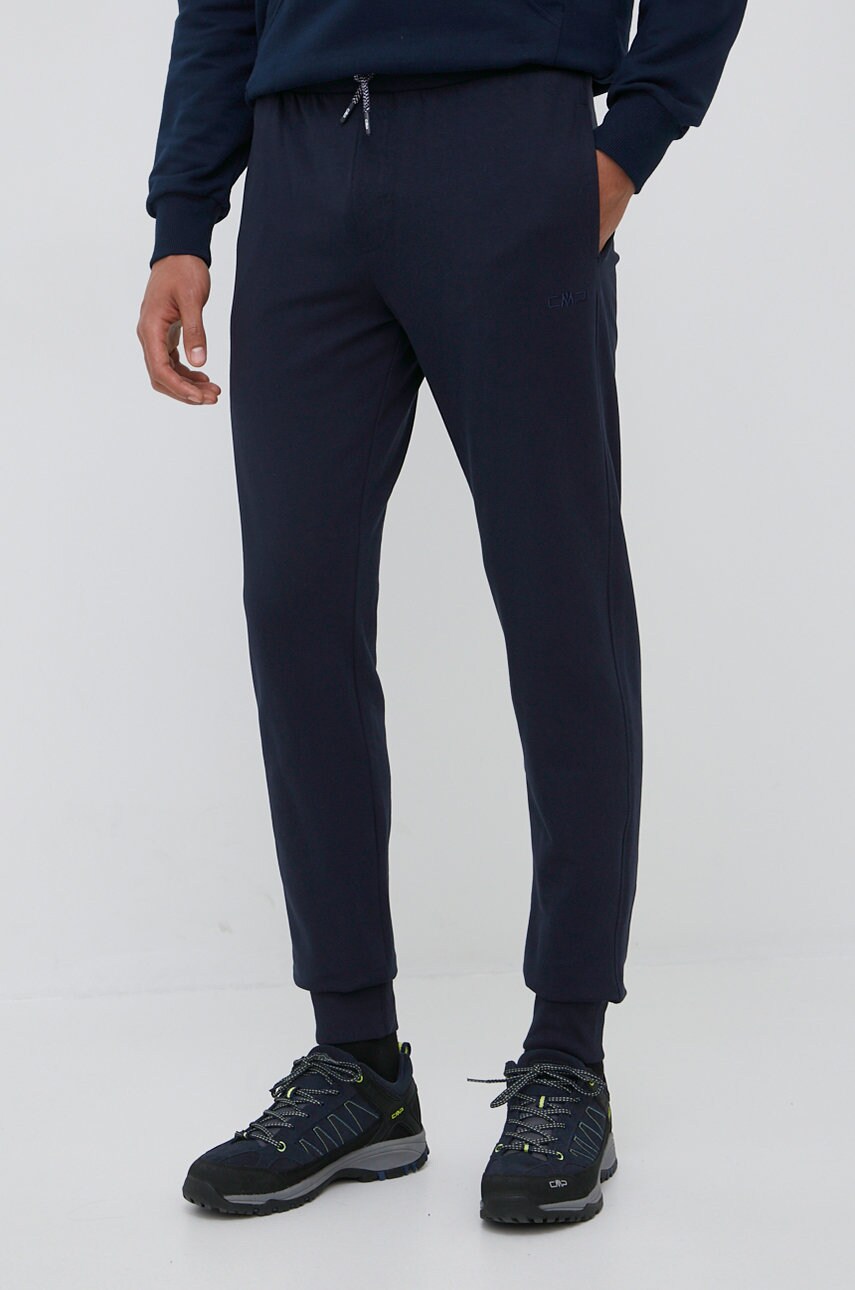 Cmp pantaloni barbati, culoarea albastru marin, neted