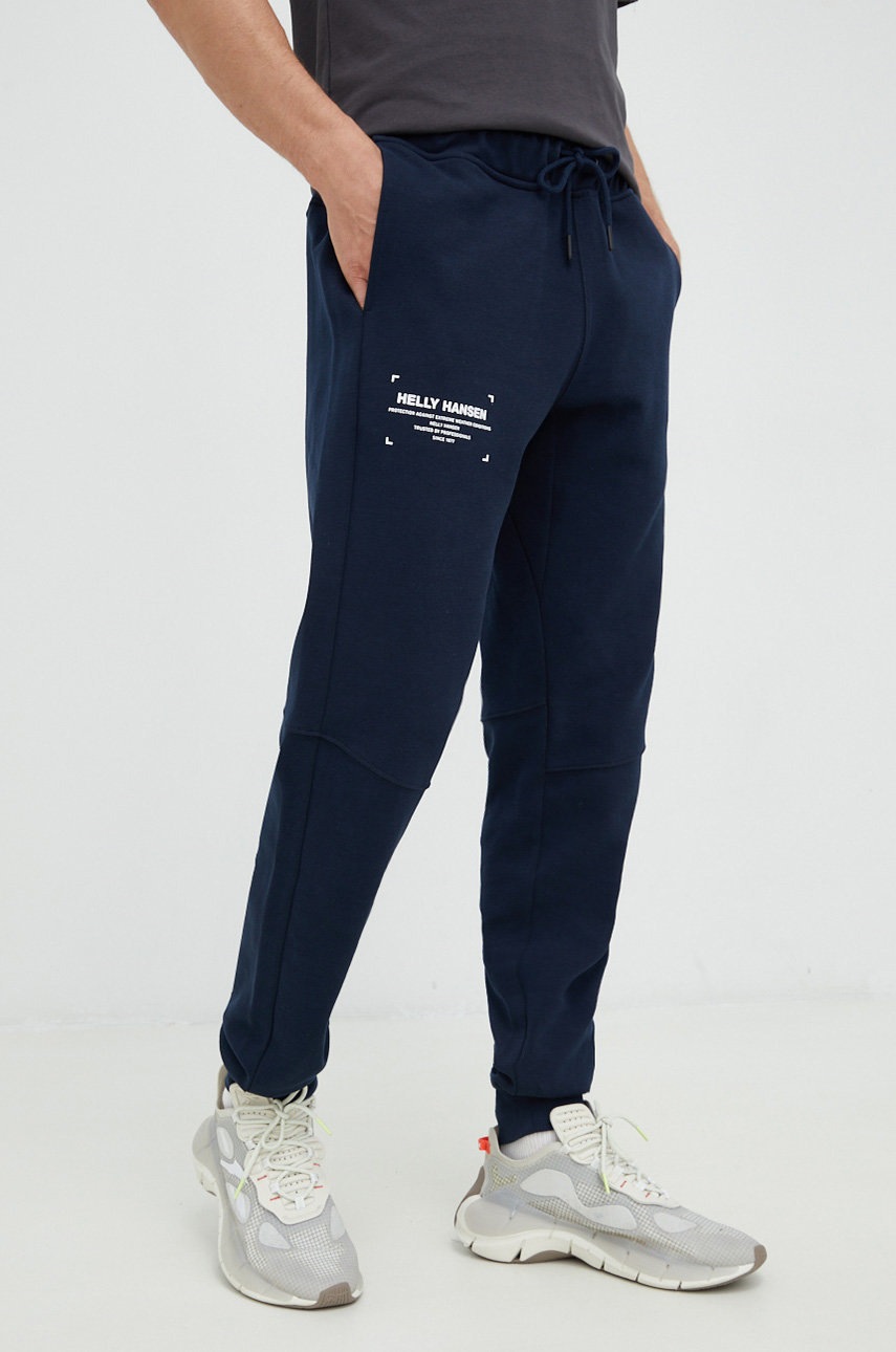 

Панталони Helly Hansen в тъмносиньо с изчистен дизайн, Тъмносин