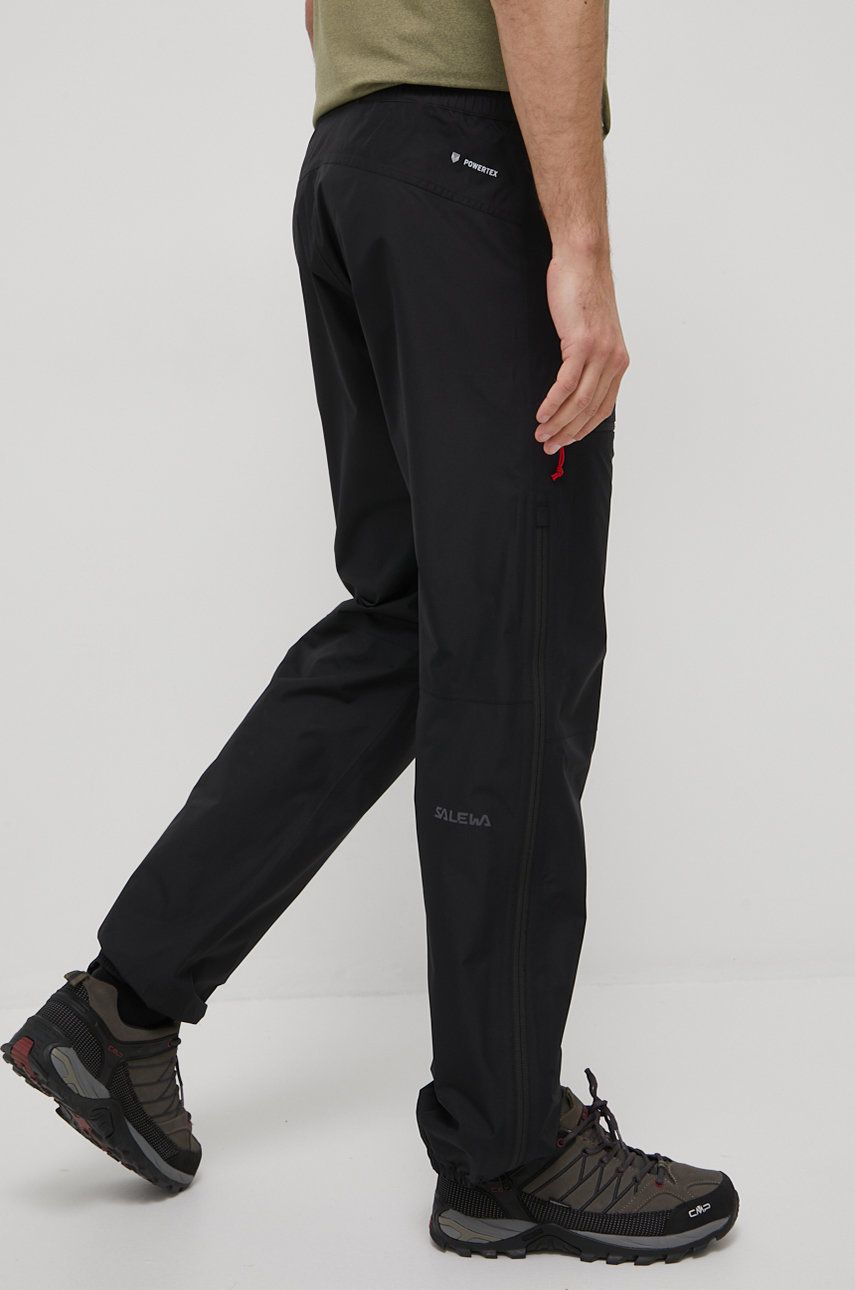 Salewa pantaloni de exterior Puez barbati, culoarea negru ANSWEAR
