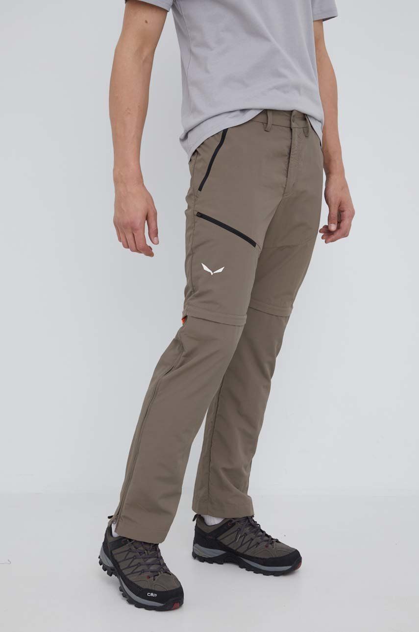 Salewa spodnie outdoorowe Iseo Dry męskie kolor beżowy