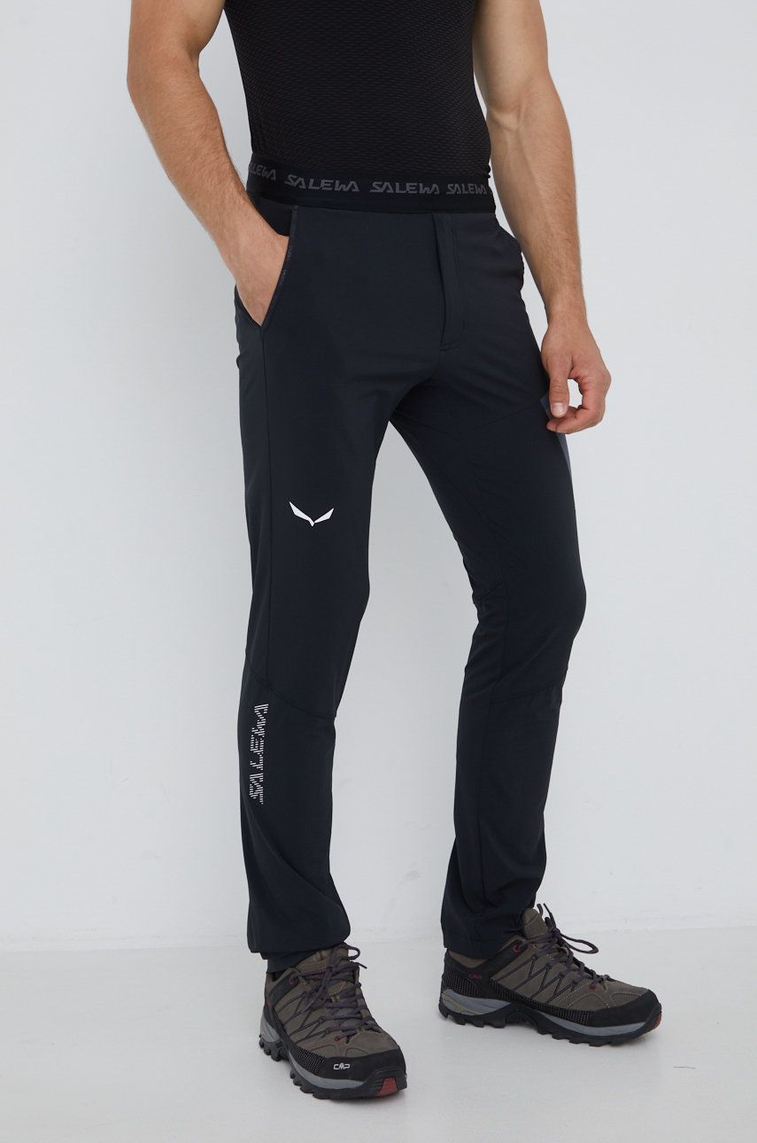 Salewa spodnie outdoorowe Pedroc Light męskie kolor czarny