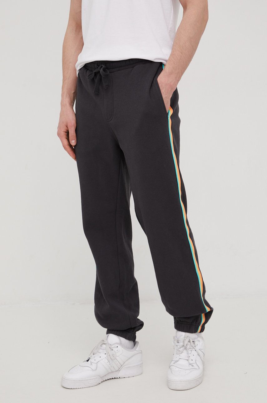 Rip Curl spodnie dresowe męskie kolor czarny z aplikacją