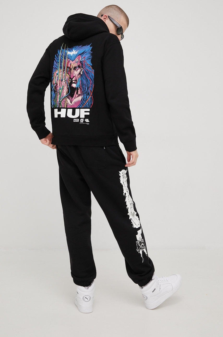 

Спортивные штаны HUF X Marvel мужские цвет чёрный с принтом