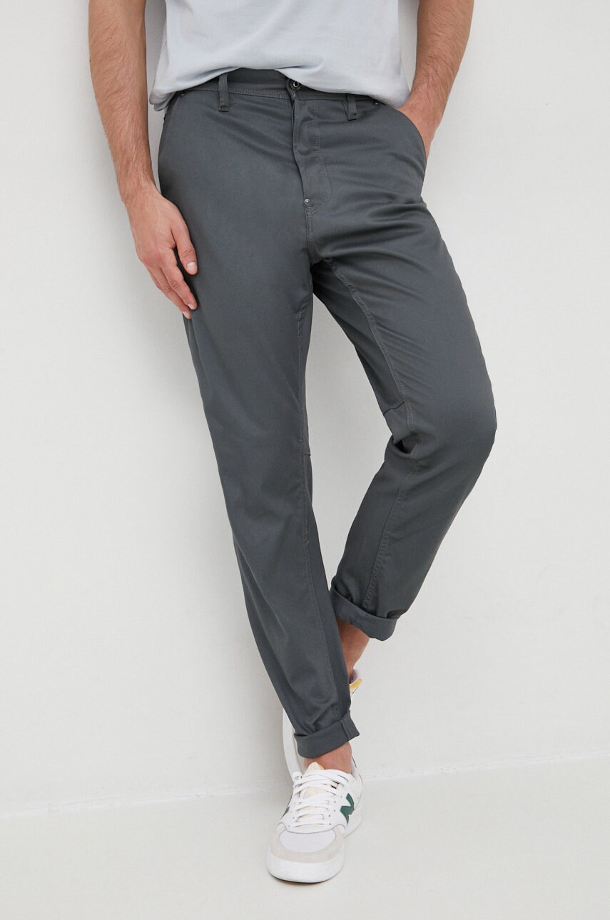 G-star raw pantaloni barbati, culoarea verde, drept