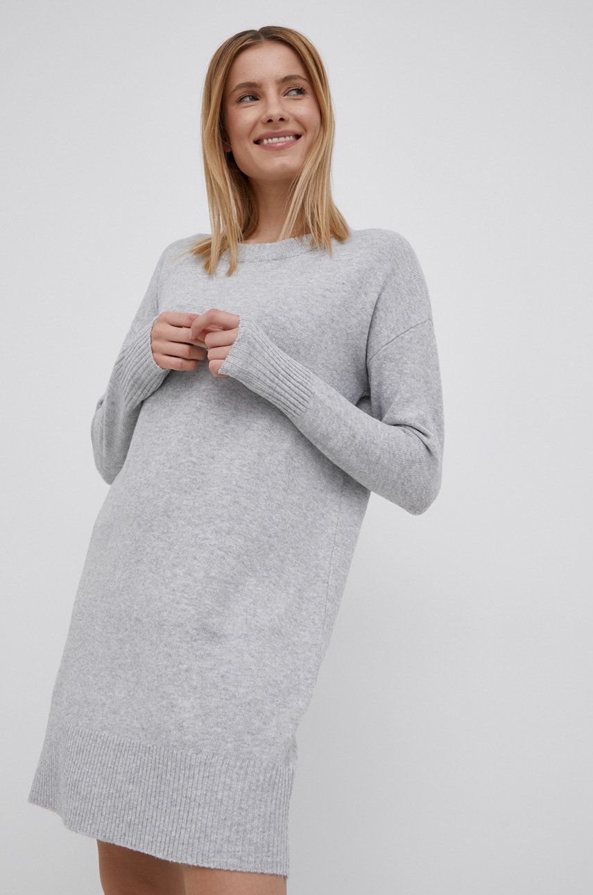 Vila rochie culoarea gri, mini, drept answear imagine noua