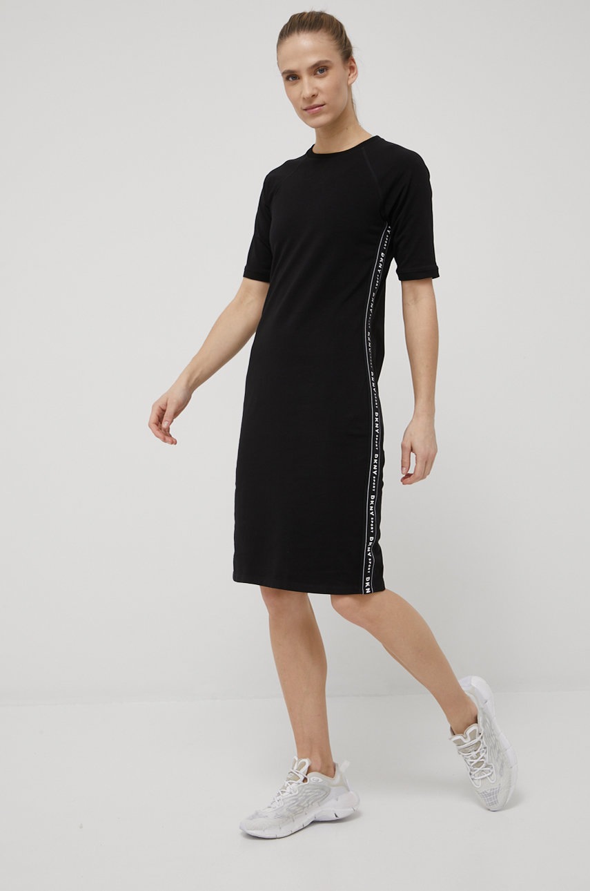 

Платье Dkny цвет чёрный mini облегающая