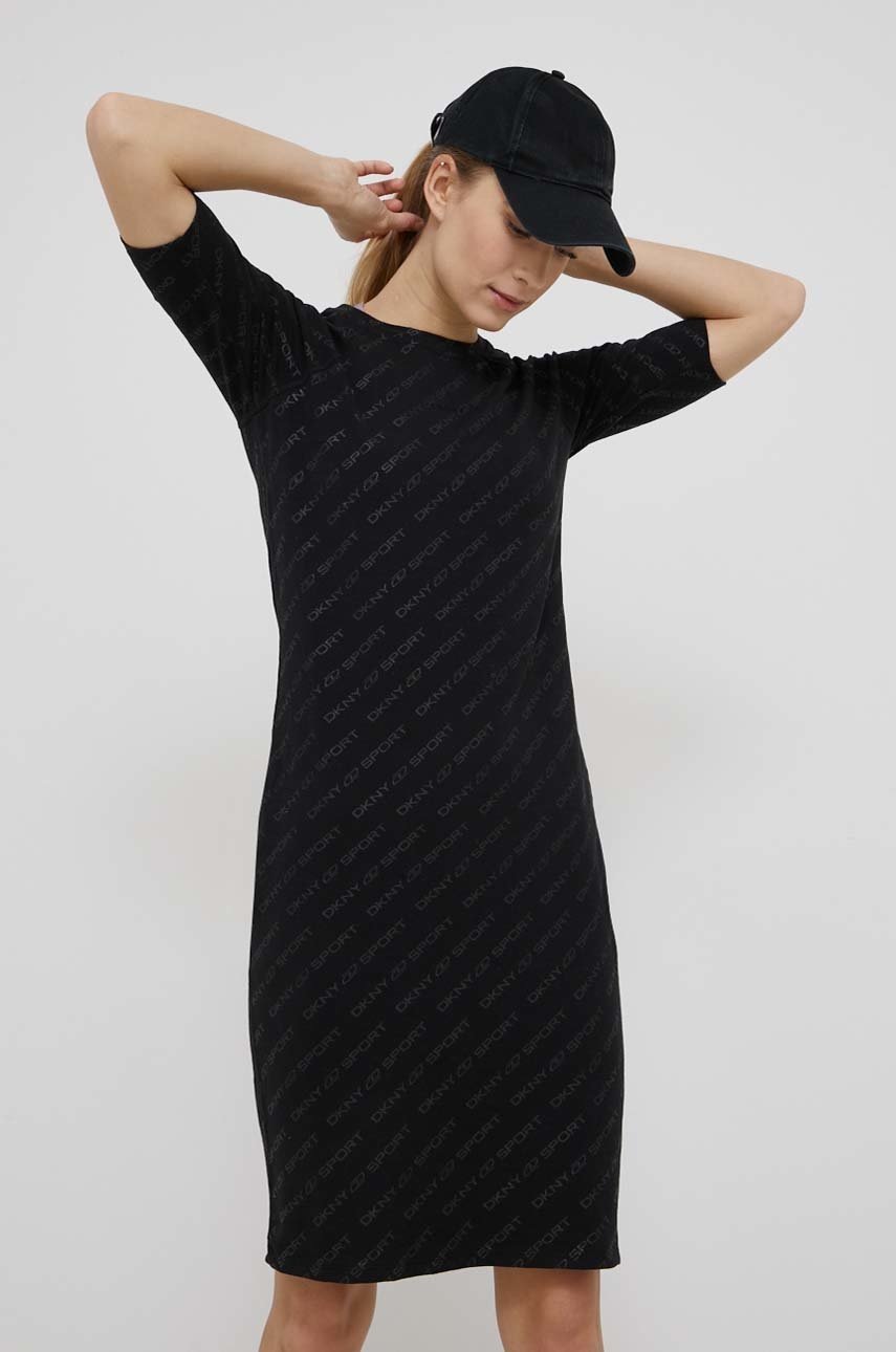 

Платье Dkny цвет чёрный mini прямая
