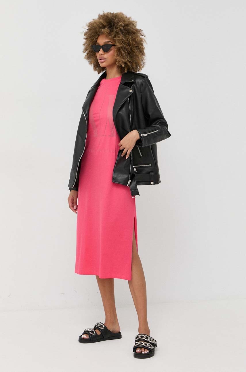 

Сукня Armani Exchange колір фіолетовий maxi oversize