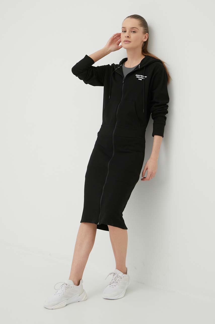 

Платье Dkny цвет чёрный midi прямая