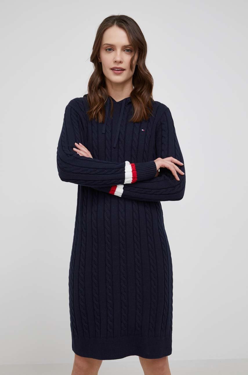 

Бавовняна сукня Tommy Hilfiger колір синій mini пряма