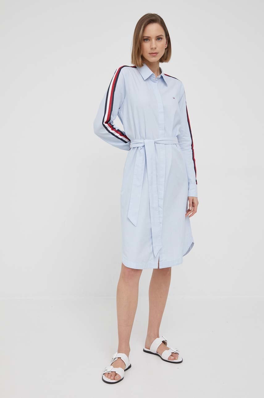 

Хлопковое платье Tommy Hilfiger mini прямая