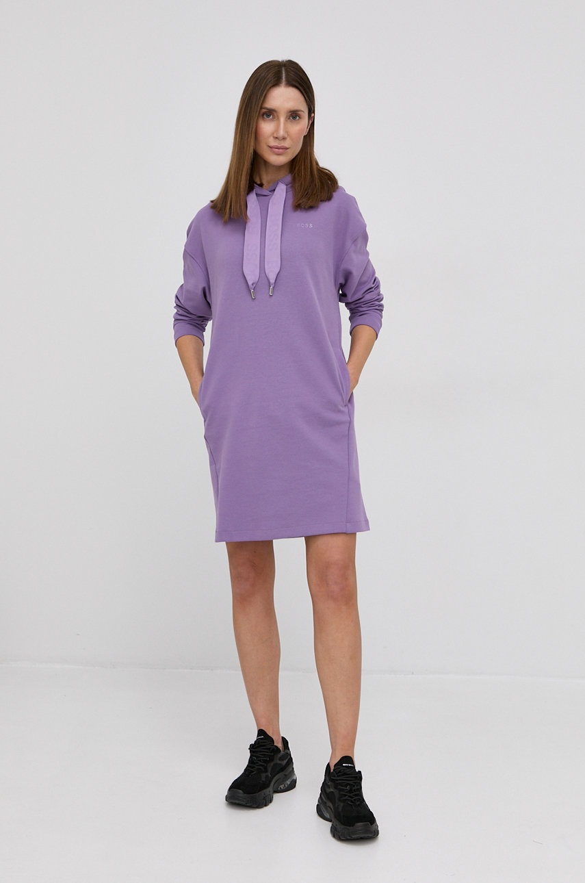 

Платье Boss цвет фиолетовый mini oversize