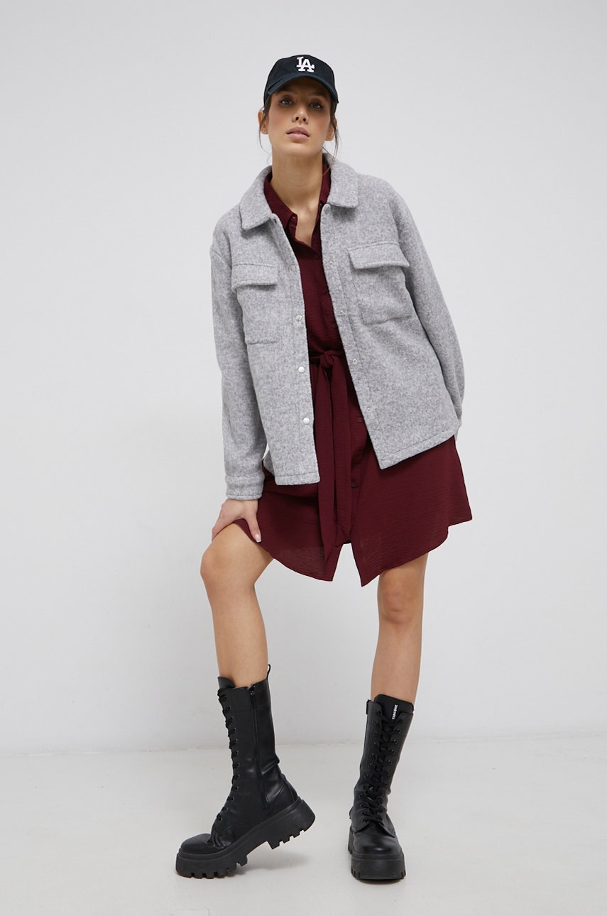 

Платье JDY цвет бордовый mini oversize
