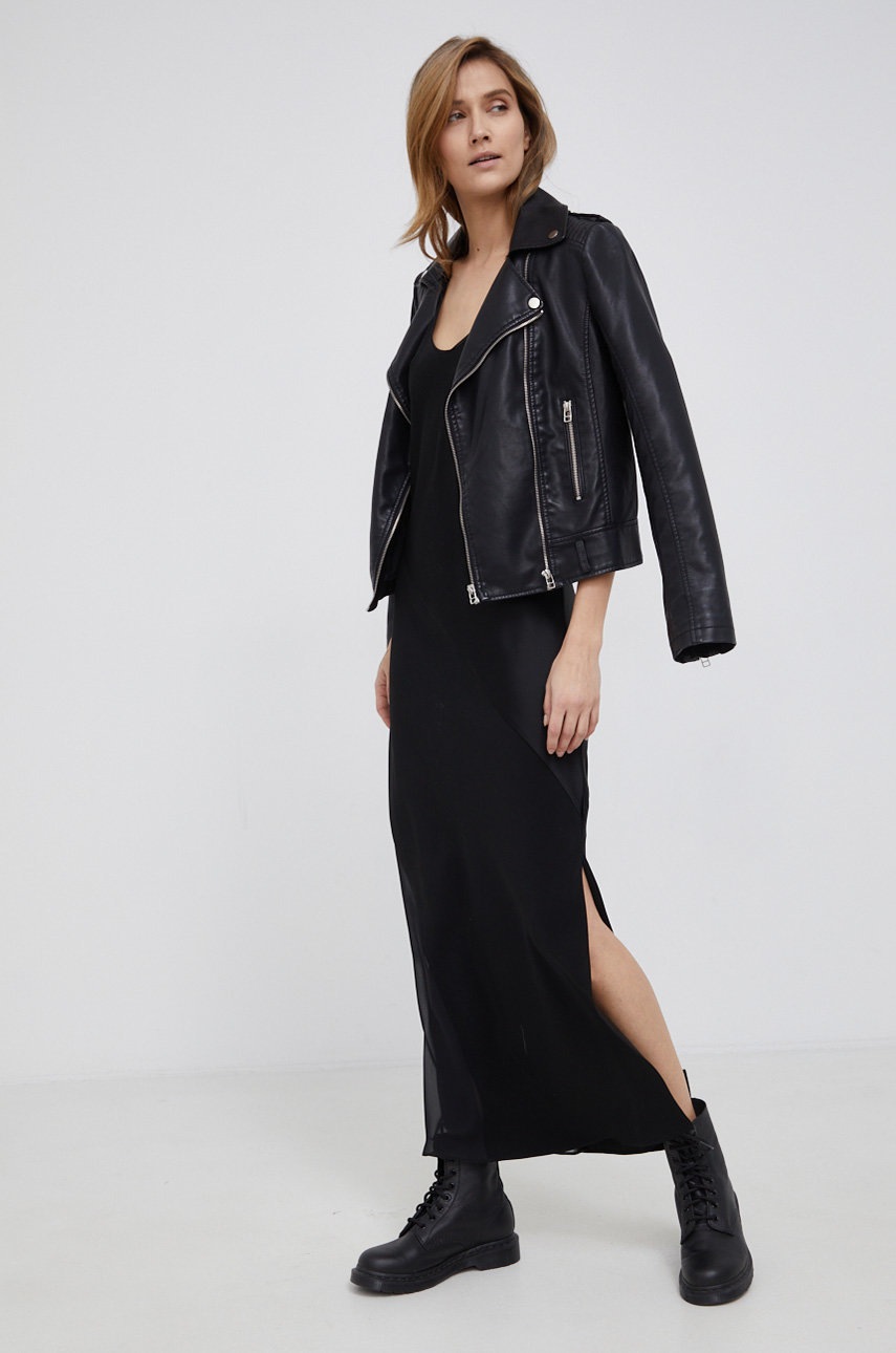 

Платье Calvin Klein цвет чёрный maxi расклешённая