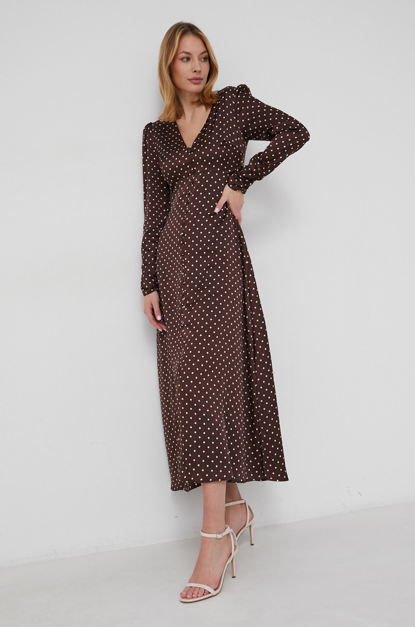 

Сукня Guess колір коричневий maxi пряма
