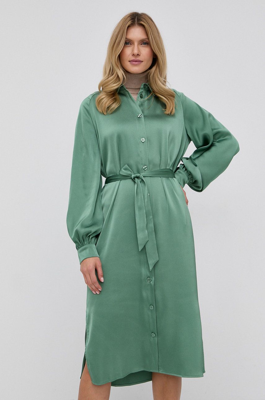 Samsoe Samsoe Rochie culoarea verde, midi, oversize