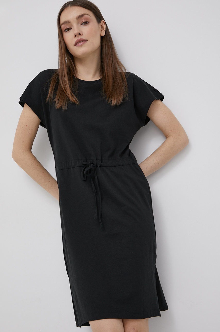 Noisy may rochie din bumbac culoarea negru, mini, drept