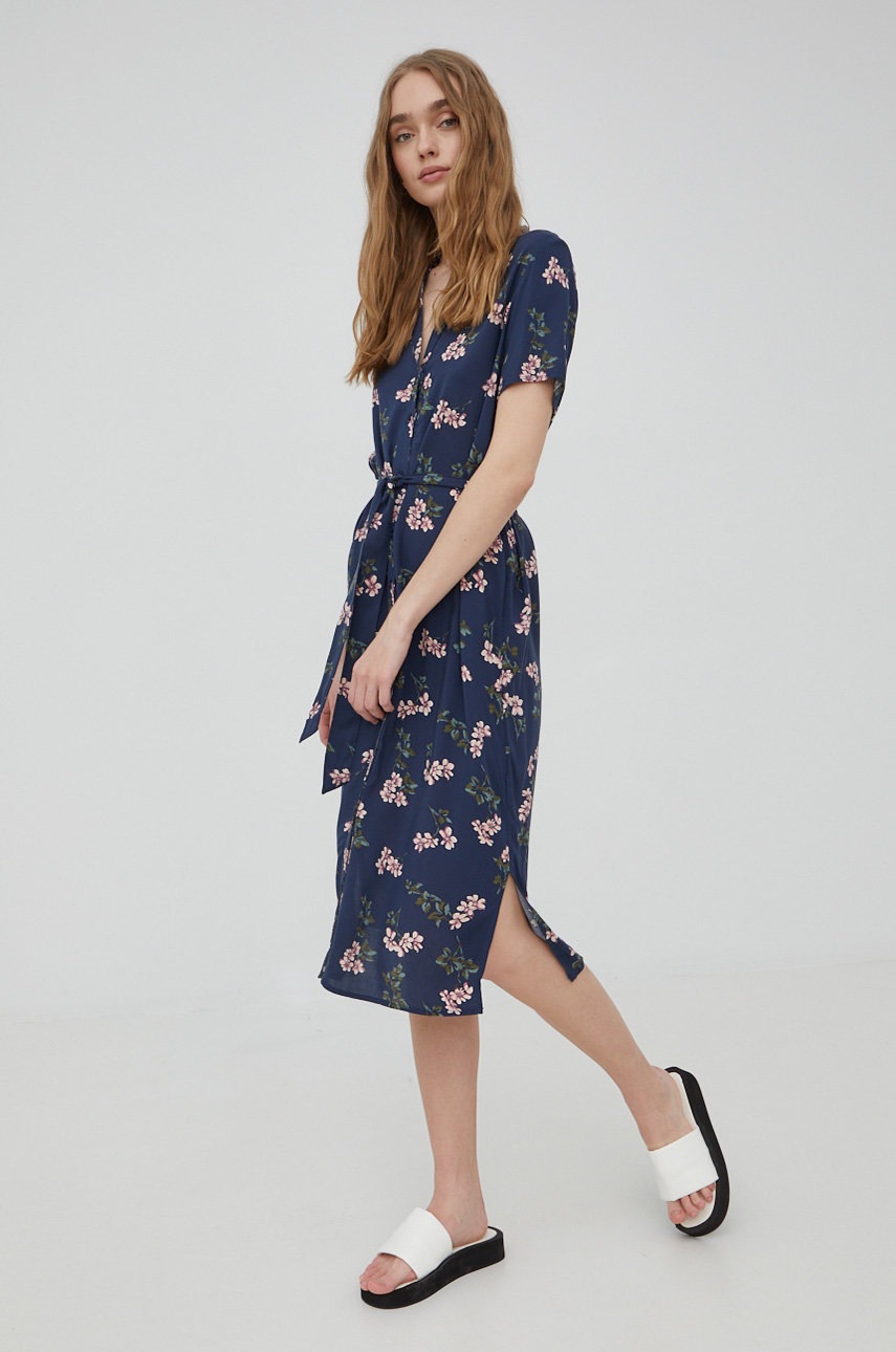 

Сукня Vero Moda колір синій midi розкльошена