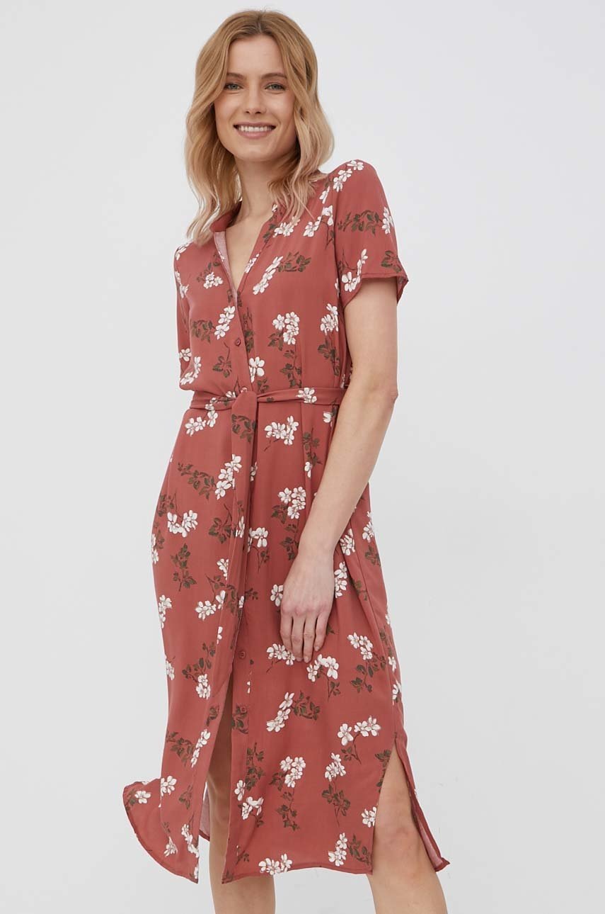 

Сукня Vero Moda колір бордовий midi пряма