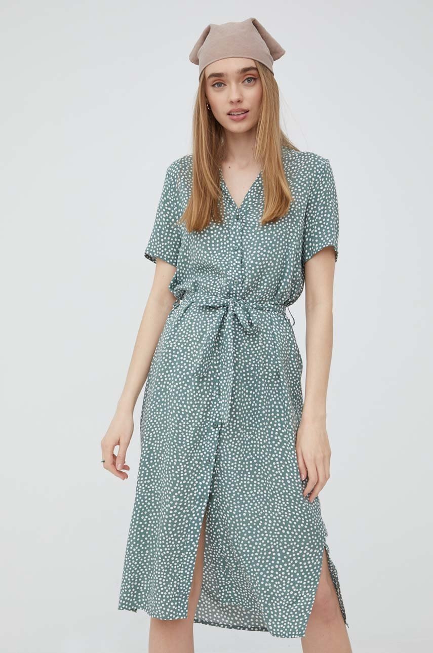 

Сукня Vero Moda колір зелений midi пряма