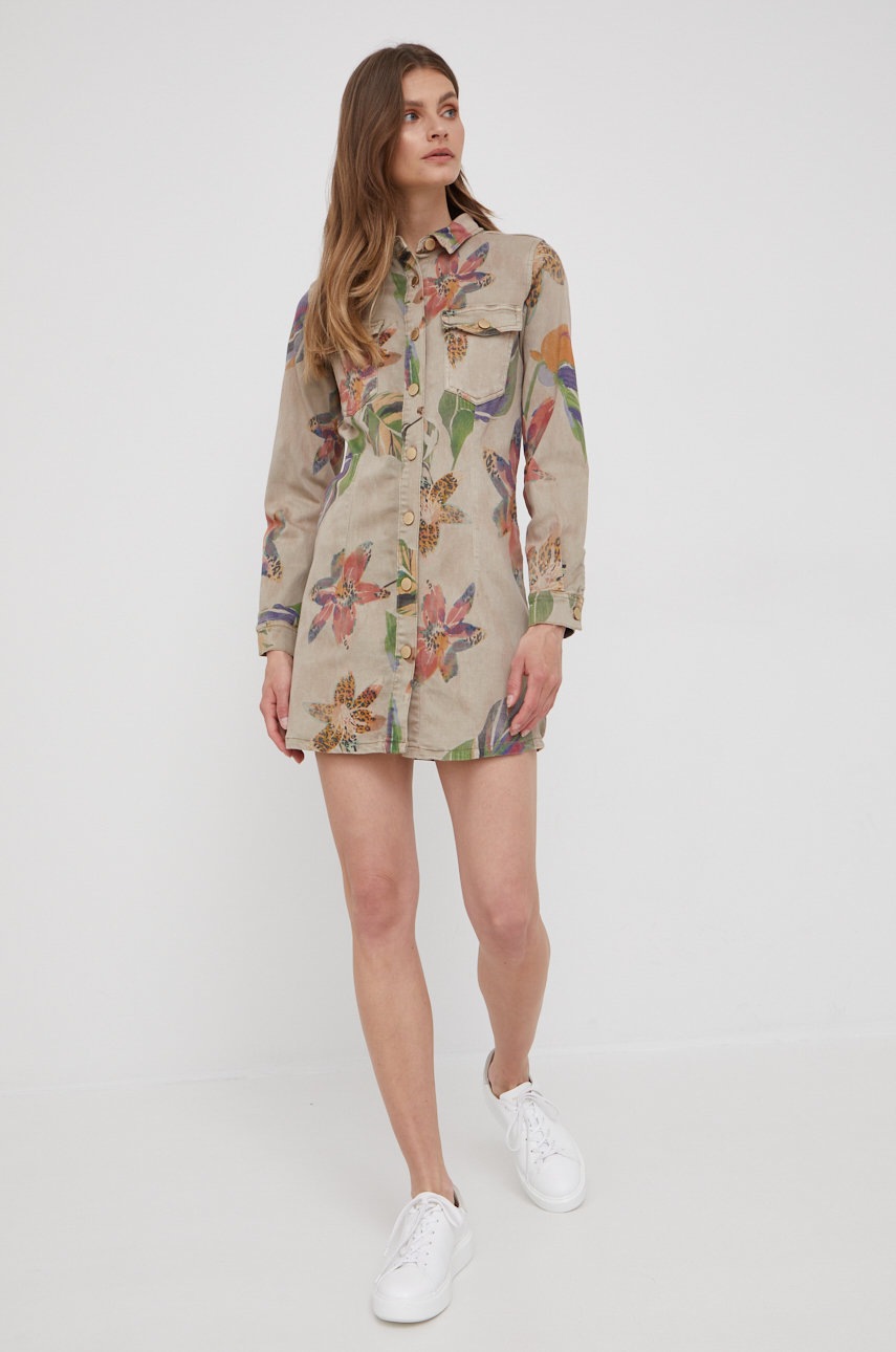 

Сукня Desigual колір бежевий mini пряма
