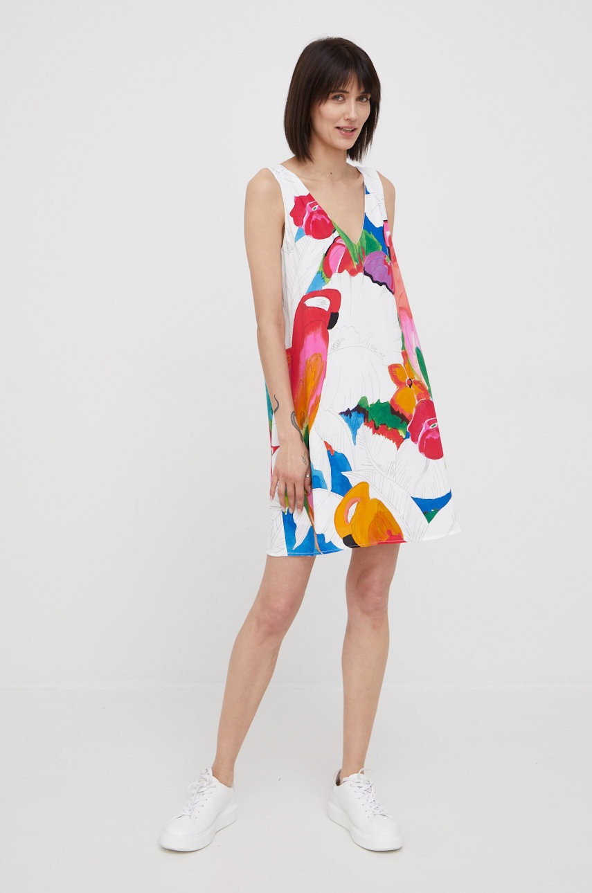 

Сукня Desigual колір білий mini пряма