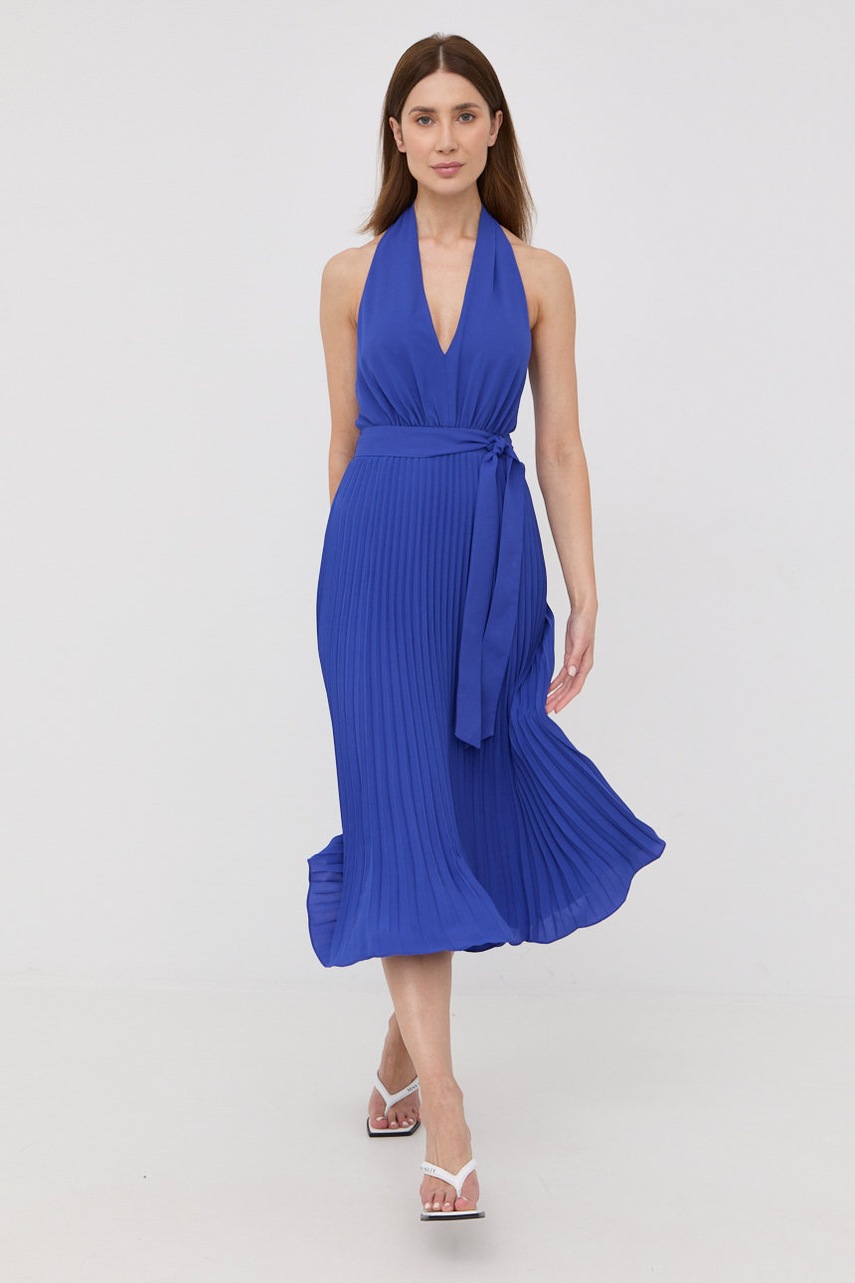 

Рокля Marciano Guess дълъг модел разкроен модел, Син