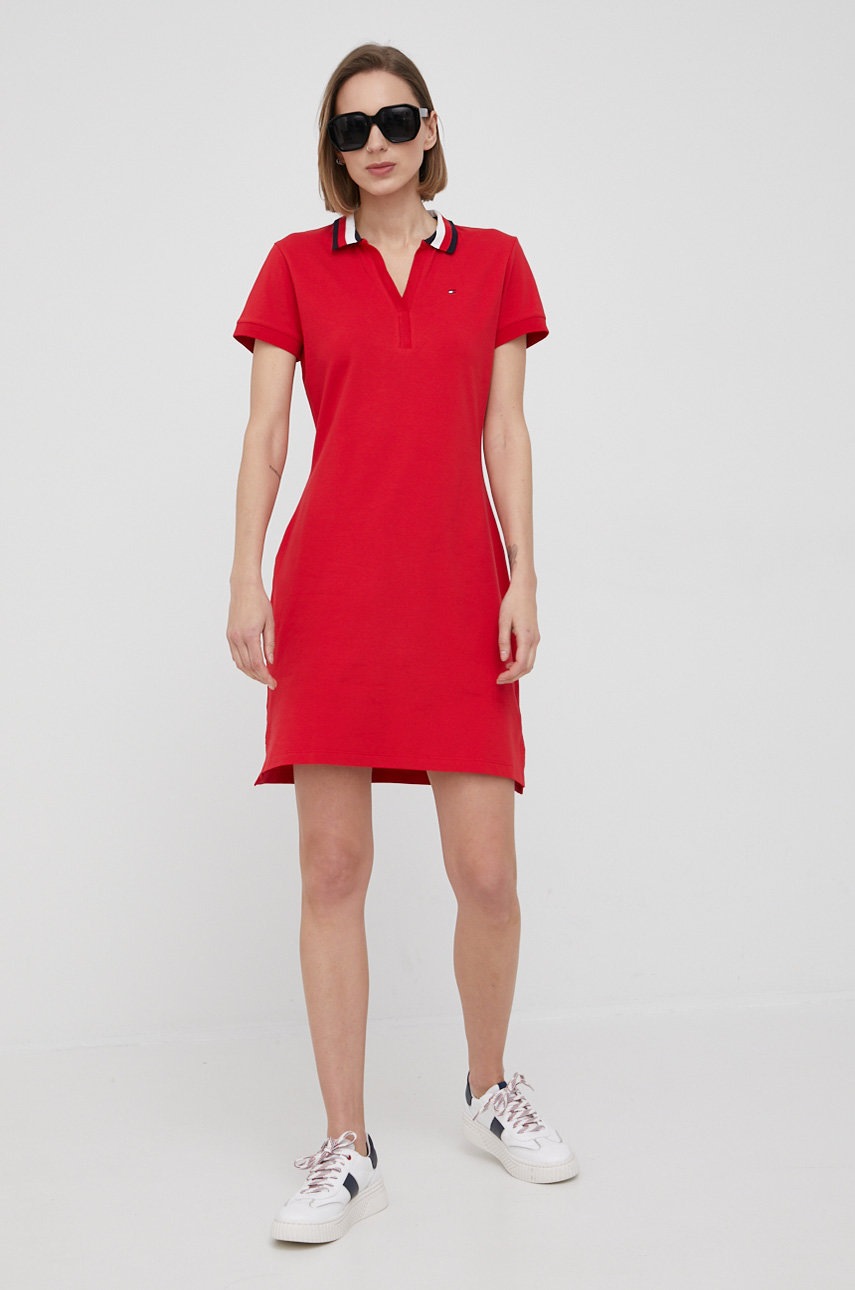 

Платье Tommy Hilfiger цвет красный mini прямая