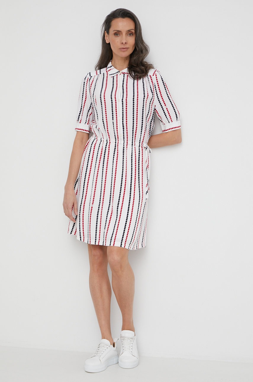 

Рокля Tommy Hilfiger къс модел разкроен модел, Многоцветен