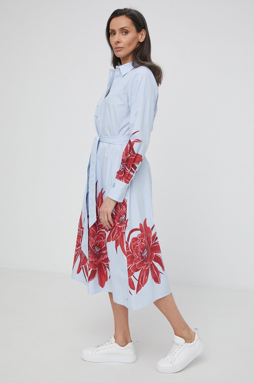

Бавовняна сукня Tommy Hilfiger midi розкльошена