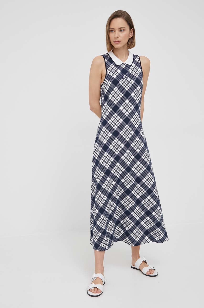 

Сукня Tommy Hilfiger Icon колір синій maxi розкльошена