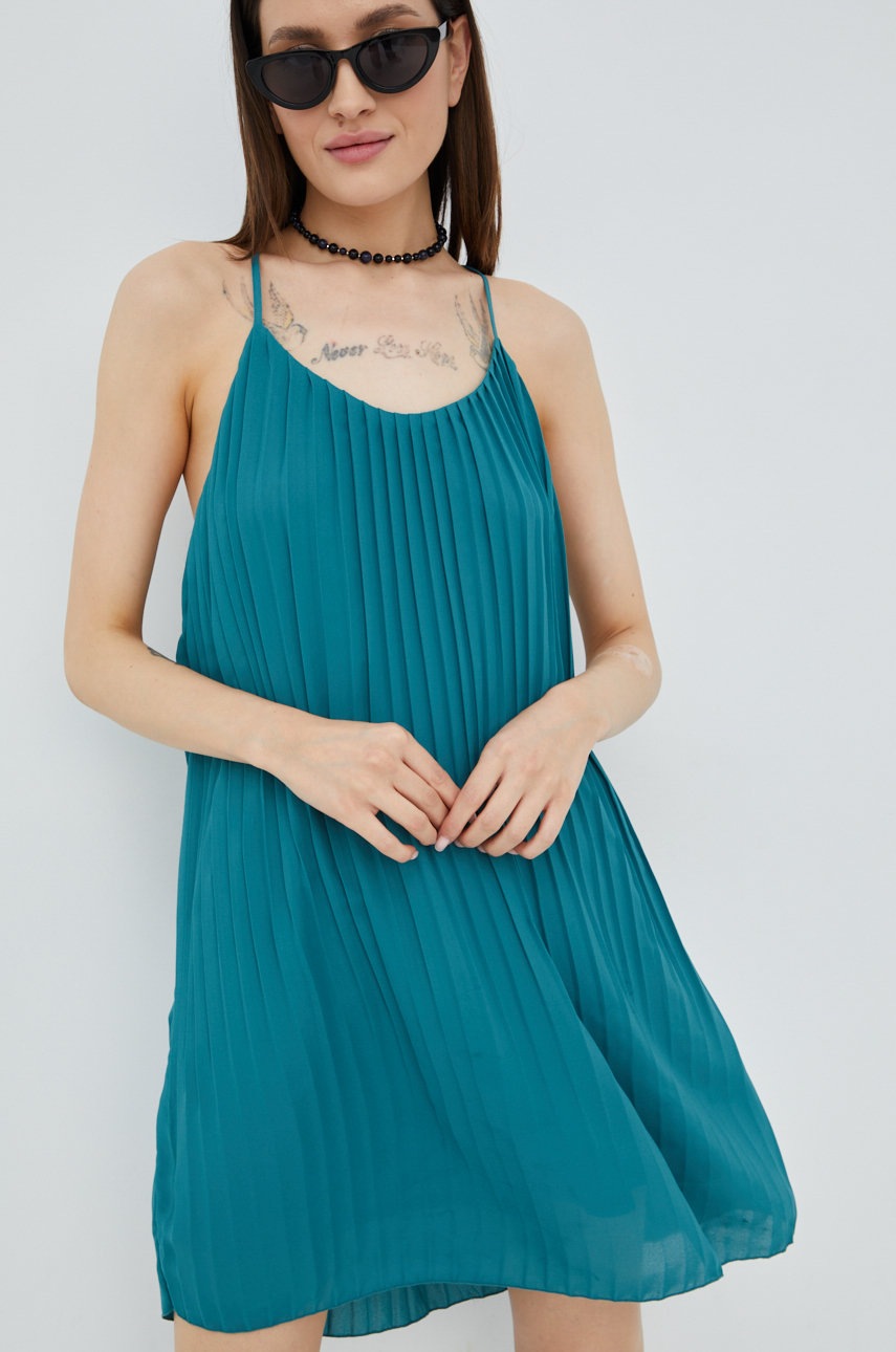 

Рокля Only в зелено среднодълъг модел със стандартна кройка, Зелен